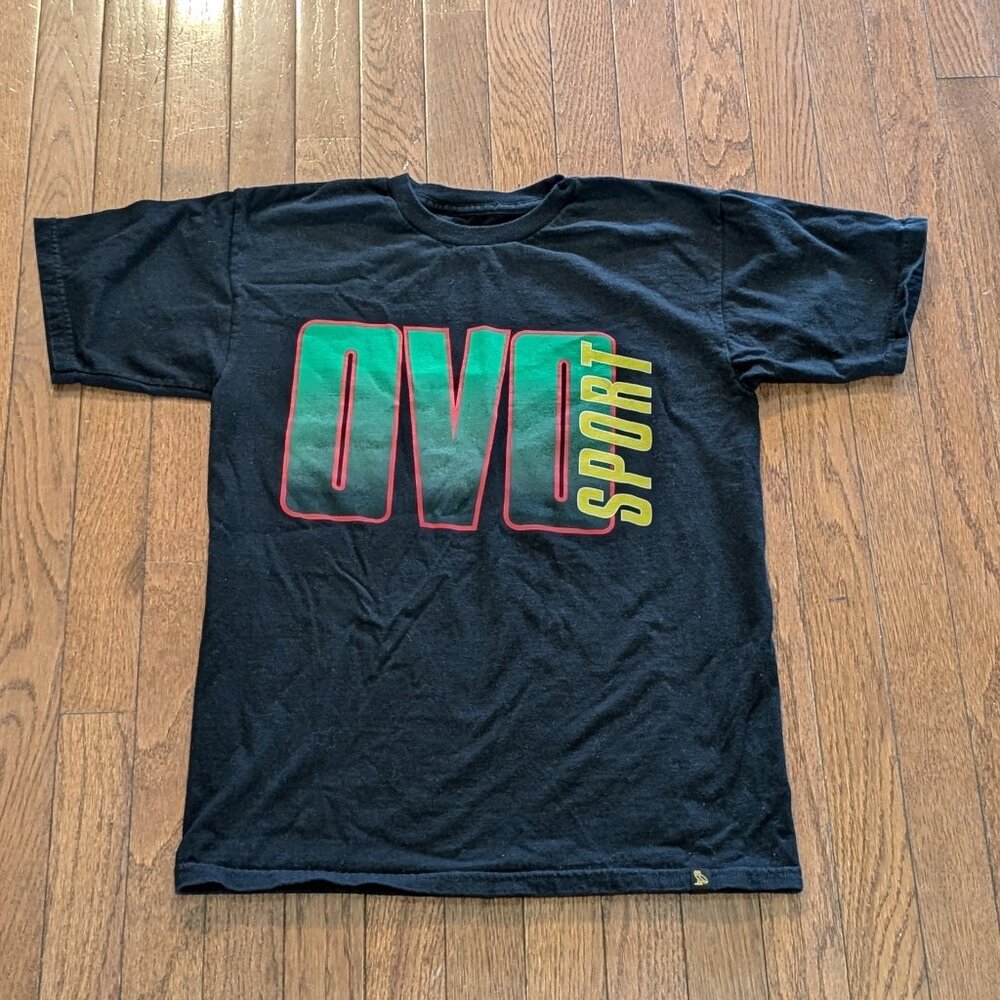 OVO Sport Black Spellout T-Shirt - Size: S